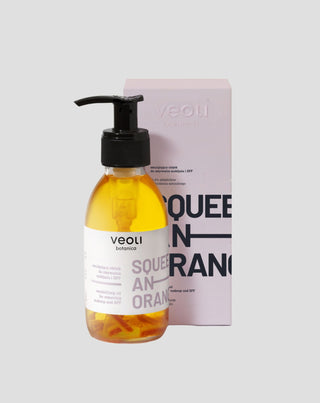 Emulgoiva meikinpoistoöljy ja aurinkosuoja squeeze an orange Veoli Botanica - 1