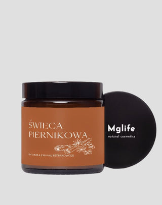 Piparkakku rypsiöljykynttilä öljyillä ja 100% puuvillakankaalla Mglife - 3