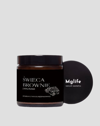 Vegaaninen vadelma-brownie-tuoksuinen vadelmakynttilä 120 ml MgLife - 4