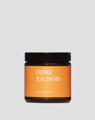 Luonnollinen rypsiöljykynttilä, jossa on Mglife:n lämmin ja luonteenomainen villin lännen tuoksu. - 1