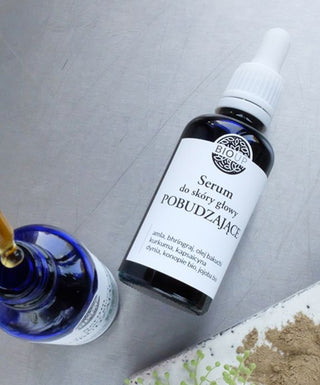 Päänahan stimuloiva seerumi hiusten kasvulle sekoitus intialaisia yrttejä BIOUP - 3