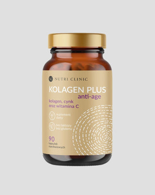 Kolageeni plus anti-age kapselit, joissa on kolageenia, sinkkiä ja C-vitamiinia Nutri Clinic 90 kapselia - 1