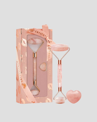 Kasvohierontalaite ruusukvartsista, rakkauden kivi Selflove set Crystallove - 1