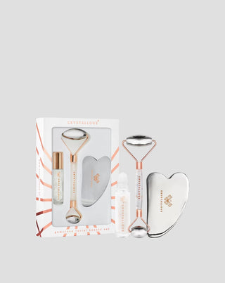 Ruostumattomasta teräksestä valmistettu kasvohierontasarja - Cryo Ice Beauty set Crystallove - 1