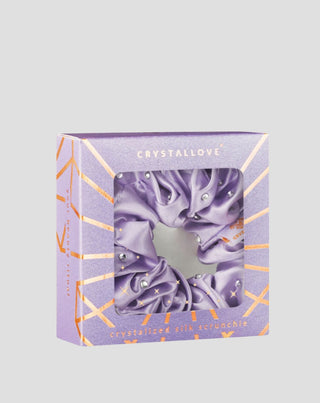 Silkkinen hiuslenkki kristalleilla – lilac Crystallove_4 - 4