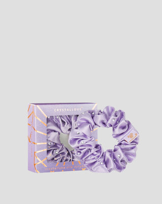 Silkkinen hiuslenkki kristalleilla – lilac Crystallove - 1