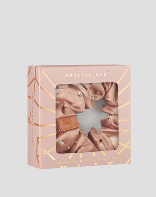 Silkkinen hiuslenkki kristalleilla – rose gold Crystallove_4 - 4