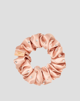 Silkkinen hiuslenkki kristalleilla – rose gold Crystallove_3 - 3