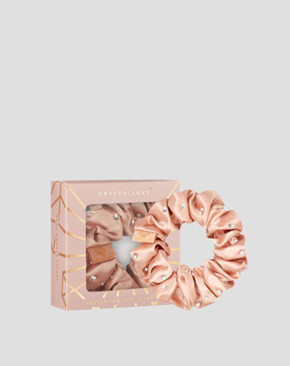 Silkkinen hiuslenkki kristalleilla – rose gold Crystallove - 1