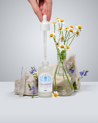 Luonnollinen Collagenum korjaava seerumi, jossa on Anua-kasvikollageenia. - 2