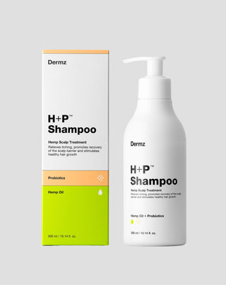 Hamppushampoo probiooteilla, joka torjuu päänahan kutinaa ja hilseilyä H+P Dermz_3 - 3