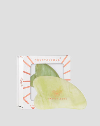 Gua sha kasvohierontalevy, joka on valmistettu nuoruuden jade-kivestä Crystallove - 1