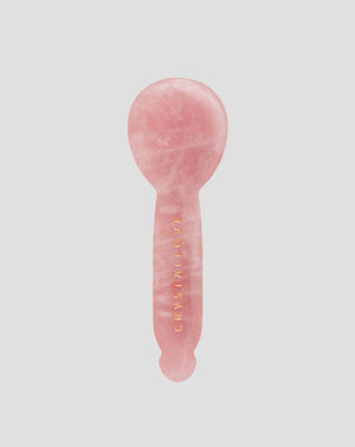 Gua sha -hierontalaite silmien alle ruusukvartsista – Crystallove kasvojen refleksologia - 1