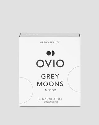 Harmaat platinan väriset piilolinssit grey moons no.2 Ovio kuukausittaiset piilolinssit - 1