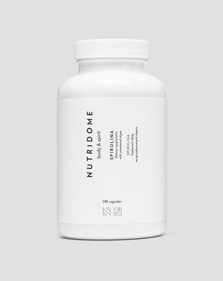 Spirulina merilevä tabletit kehon puhdistukseen Nutridome 180 kapselia - 1