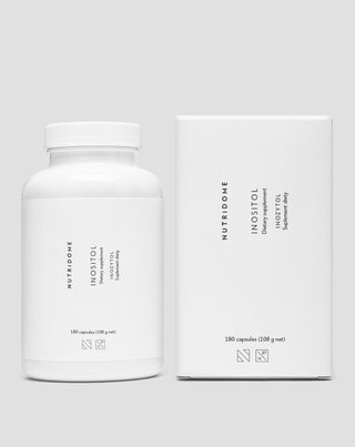 Inositoli 1000 mg/päivä verensokerin alentamiseen, insuliiniresistenssiin ja hedelmällisyyden tukemiseen Nutridome 180 kpl - 2