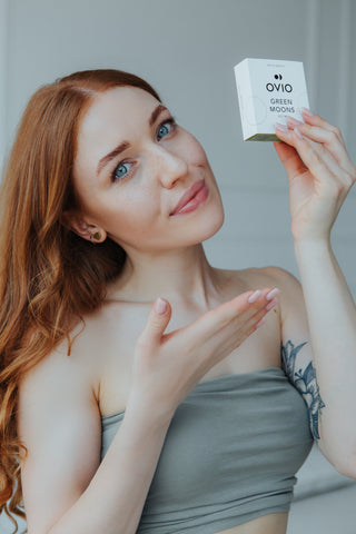 Vihreät kuut nro 3 värilliset piilolinssit hopeisilla raidoilla vihreät kuut nro. 3 Ovio - 2