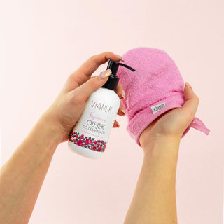 Rauhoittava silmä-, kasvo- ja huulimeikinpoistoöljy, jossa on kamomillamakeraattia Vianek - 2