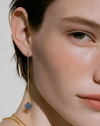 Kullatut korvakorut luonnonkivillä lapislazuli korvakorusetti Mys - 4