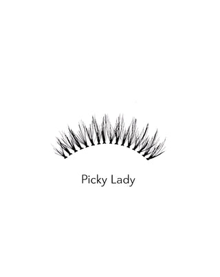 Keinotekoiset 2d ripset monikäyttöiset kevyet ja pehmeät Picky Lady Bamm!Lashes -ripset - 2