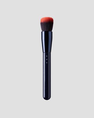 Pohjustussivellin, jossa on kaksi pitkää harjaksia asteittaista peittävyyttä varten No. 8 Say Makeup -meikkisivellin. - 1