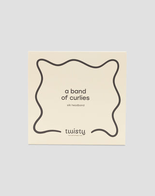 Silkki hiuspanta 100% luonnon silkkiä punainen Twisty - 3