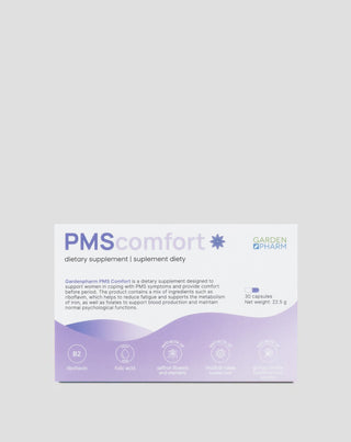 Ravintolisä naisille premenstruaalisen jännitysoireyhtymän hoitoon PMS Comfort Gardenpharm - 1