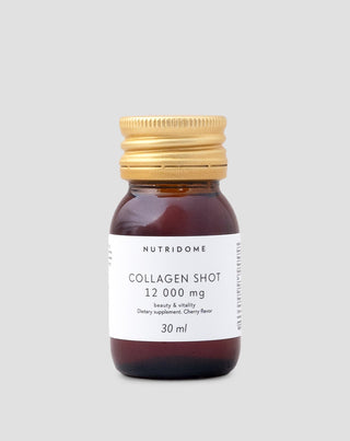 Kollageenishotti nestemäinen ravintolisä vitamiineilla 12 000 mg Nutridome 30 ml - 1