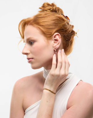 Kullattu ruostumaton teräs rannekoru vaaleanpunainen ja sitruuna jade Mys_1 kanssa - 2