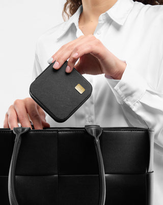 Pieni korurasia, jossa on lokerot, rullat ja koukut, musta Mys_2 - 3