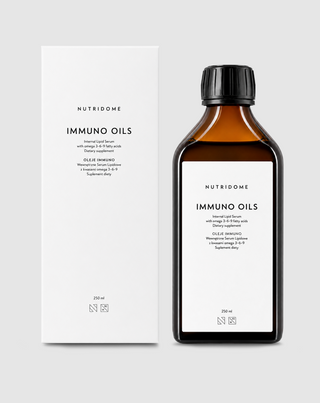 Nestemäinen omega 3-6-9 -öljy vastustuskyvylle Nutridome Immuno 250 ml - 5