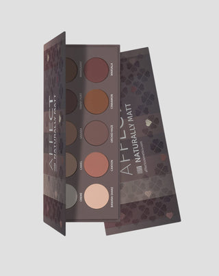 Naturally Matt Pressed Eyeshadows Palette by Affect Professional Cosmetics - Luonnollisesti mattapintaiset puristetut luomiväripaletit - 1