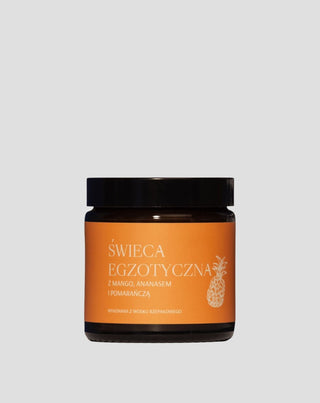 Eksoottinen rypsi käsintehty kynttilä mangon, ananaksen ja appelsiinin tuoksulla Mglife - 1
