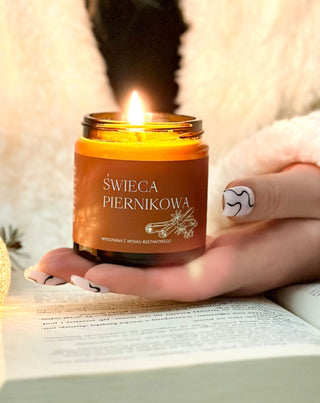 Piparkakku rypsiöljykynttilä öljyillä ja 100% puuvillakankaalla Mglife - 2