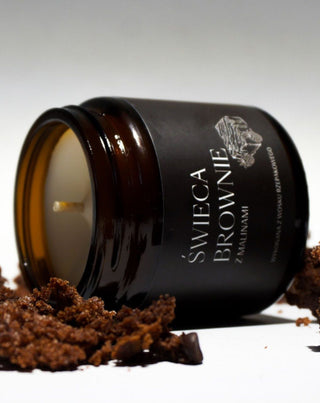 Vegaaninen vadelma-brownie-tuoksuinen vadelmakynttilä 120 ml MgLife - 2