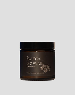 Vegaaninen vadelma-brownie-tuoksuinen vadelmakynttilä 120 ml MgLife - 1