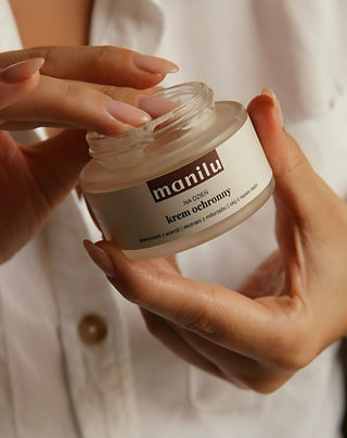 Suojaava päivävoide, jossa on sheavoita, C-vitamiinia ja vadelmansiemenöljyä Manilu - 2