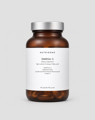 Omega-3 vastustuskyvylle sekä aivojen, sydämen ja näön normaalille toiminnalle 1100 mg/päivä Nutridome 60 kpl - 1