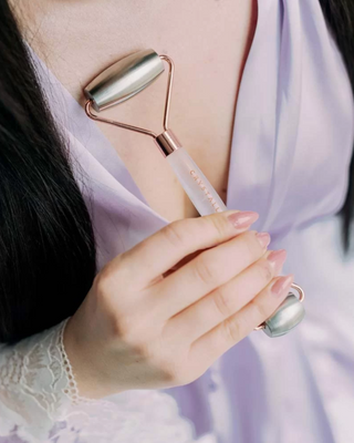 Ruostumattomasta teräksestä valmistettu kasvohierontasarja - Cryo Ice Beauty set Crystallove - 2