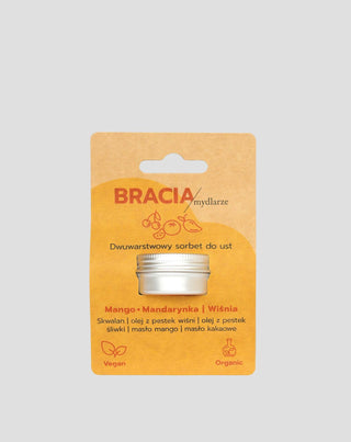 Hedelmäsorbetti kuiville ja halkeille huulille mango kirsikka ja mandariini Soap Brothers Saippuaveljet - 5