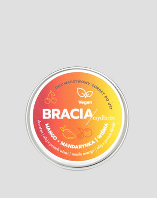 Hedelmäsorbetti kuiville ja halkeille huulille mango kirsikka ja mandariini Soap Brothers Saippuaveljet - 1