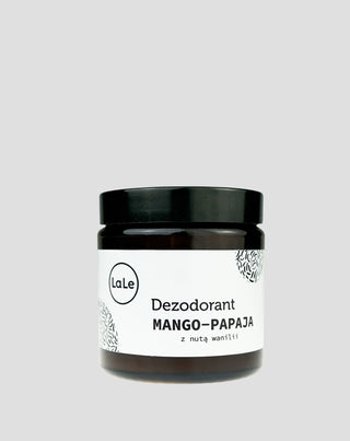 Luonnollinen deodoranttikreem i - Mango-papaya vaniljan vivahteella, joka takaa pitkäkestoisen raikkauden tunteen La-Le - 1