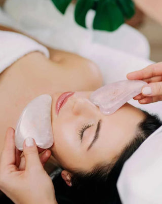 Ruusukvartsi gua sha kasvohierontalevy - rakkauskivi Crystallove - 2