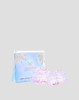 Crystalcup silikonikuplat vartalohierontaan glitterillä Crystallove - 1