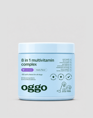 Monivitamiini koiralle 8 in 1 vastustuskyvylle, turkille ja elinvoimalle Oggo 180 g - 1