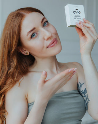 Vihreät kuut nro 3 värilliset piilolinssit hopeisilla raidoilla vihreät kuut nro. 3 Ovio - 2