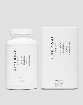 Spirulina merilevä tabletit kehon puhdistukseen Nutridome 180 kapselia - 2