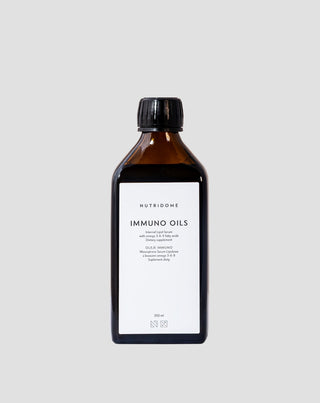 Nestemäinen omega 3-6-9 -öljy vastustuskyvylle Nutridome Immuno 250 ml