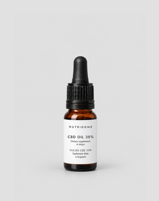 CBD-öljy 30% tippoina, broad spectrum ilman THC:tä, CBG:tä ja CBN:ää Nutridome