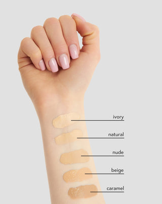 Kevyt kasvopohjustusvoide, jolla on hyvä mattapeittävyys 12h 03 Nude Nutridome